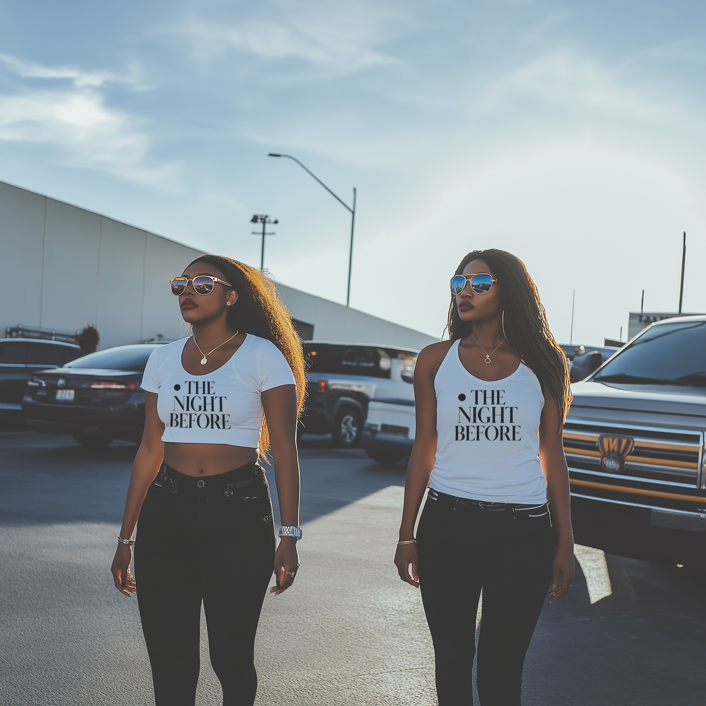 “The Night Before “ “Eve Luxe Tee”
This name combines the essence of anticipation (“Eve” symbolizing the night before) with luxury, style, and empowerment. It’s short, memorable, and oozes sophistication and fashion-forward appeal.